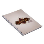 Rot & Gold Art Deco Verdecke Zauber Grafik Notizblock (Rechte Seite)