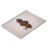 Rot & Gold Art Deco Verdecke Zauber Grafik Notizblock (Linke Seite)