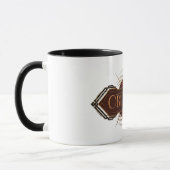 Rot & Gold Art Deco Verdecke Zauber Grafik Tasse (Links)