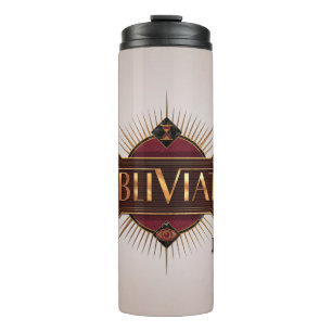 Rot & Gold Art Deco Verdecke Zauber Grafik Thermosbecher