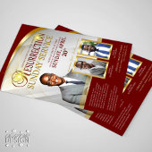 Rot & Gold Auferstehung Sonntag Kirche Flyer