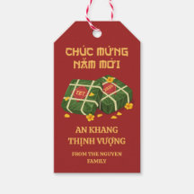 Rot & Gold Banh Chung Ochna Vietnamesisches Tet 20