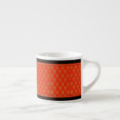 Rot-Gold-Blumenmuster Espressotasse (Rechts)