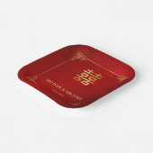   Rot  Gold Chinesischer Hochzeitsbrauch  Pappteller (Gewinkelt)