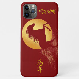 Rot & Gold Chinesisches Sternzeichen Jahr des Pfer Case-Mate iPhone Hülle