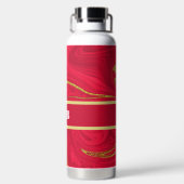 Rot-Gold-Flasche Trinkflasche (Rückseite)