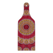 Rot Gold Gelbe Rosetten Mandala Schneidebrett (Vorderseite)