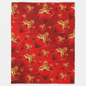 Rot, Gold, Geschenk, Erntedank, Urlaub, Geschenk,  Fleecedecke (Vorderseite)