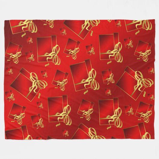 Rot, Gold, Geschenk, Erntedank, Urlaub, Geschenk, Fleecedecke (Vorderseite (Horizontal))