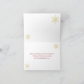 Rot, Gold Glitzer sieht Schneeflocken Danke Karte (Innenseite)