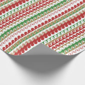 Rot, Gold, grüner, gelber Streifen Geschenkpapier (Ecke)