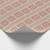 Rot, Gold, grünes Kaleidoskop Geschenkpapier (Ecke)