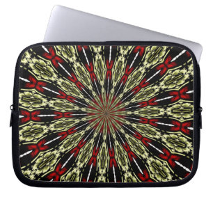 Rot-Gold-Hartglas-Fenster Kaleidoskop Laptopschutzhülle