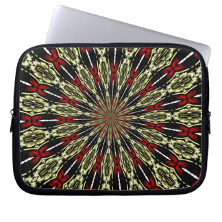 Rot-Gold-Hartglas-Fenster Kaleidoskop Laptopschutzhülle