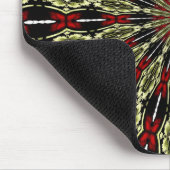 Rot-Gold-Hartglas-Fenster Kaleidoskop Mousepad (Ecke)