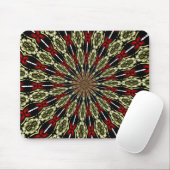 Rot-Gold-Hartglas-Fenster Kaleidoskop Mousepad (Mit Mouse)