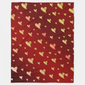 Rot, Gold, Herz, Liebe, Valentin, Form, Symbol, Fleecedecke (Vorderseite)