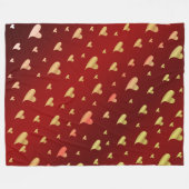 Rot, Gold, Herz, Liebe, Valentin, Form, Symbol, Fleecedecke (Vorderseite (Horizontal))