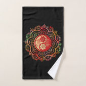 Rot & Gold Mandala Badhandtuch Set (Handtuch)