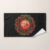 Rot & Gold Mandala Badhandtuch Set (Handtuch)