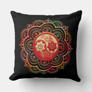 Rot & Gold Mandala Kissen