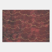 Rot, Gold, mehrfarbig Geschenkpapier Set (Vorderseite)