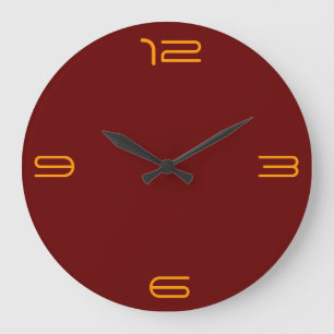 Rot/Gold Minimalistisch > Schlichte Wanduhren/ Große Wanduhr