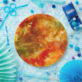 Rot, Gold, Orange, Farbtafel Pappteller (Party)