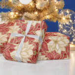 ROT & GOLD POINTSETTIA CHRISTMAS BLOOMS GESCHENKPAPIER<br><div class="desc">ROT & GOLD POINTSETTIA CHRISTMAS BLOOMS</div>