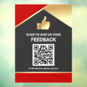 Rot Gold QR Code Kundenfeedback Bewertung Fensteraufkleber (Blatt 3)