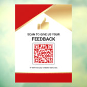 Rot Gold QR Code Kundenfeedback Bewertung Fensteraufkleber (Blatt 3)