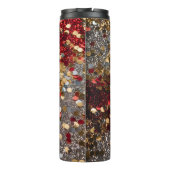 Rot Gold Silber Glitter Konfetti Thermosbecher (Rückseite)