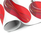 Rot, Gold, Silber, Weihnachtsbrillen - Umschlagpap Geschenkpapier (Rolleneckpunkt)