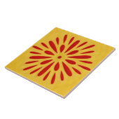 Rot-Gold-Sonnensymbol-Kunstfliese Fliese (Seite)