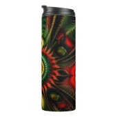 Rot, Gold und Grün Abstrakt Thermosbecher (Nach rechts gedreht)