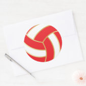 Rot, Gold und Weiß Runder Aufkleber (Umschlag)