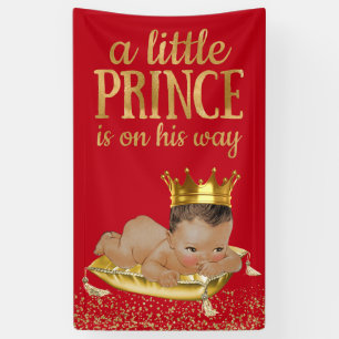 Rot-goldene ethnische Prinz-Baby-Party Banner