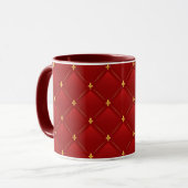 Rot-goldener Jugendstil Tasse (Vorderseite Links)