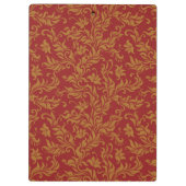 Rot-goldenes Blumenmuster Klemmbrett (Rückseite)