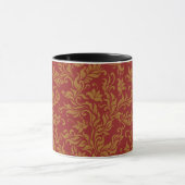 Rot-goldenes Blumenmuster Tasse (Zentrum)