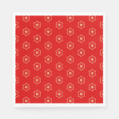 Rot-goldenes Ornamentdesign Serviette (Vorderseite)