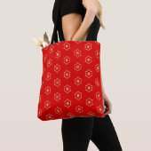 Rot-goldenes Ornamentdesign Tasche (Von Nahem)
