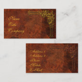 Rot-GoldOrnamental Visitenkarte (Vorne/Hinten)