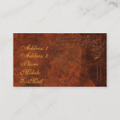 Rot-GoldOrnamental Visitenkarte (Rückseite)