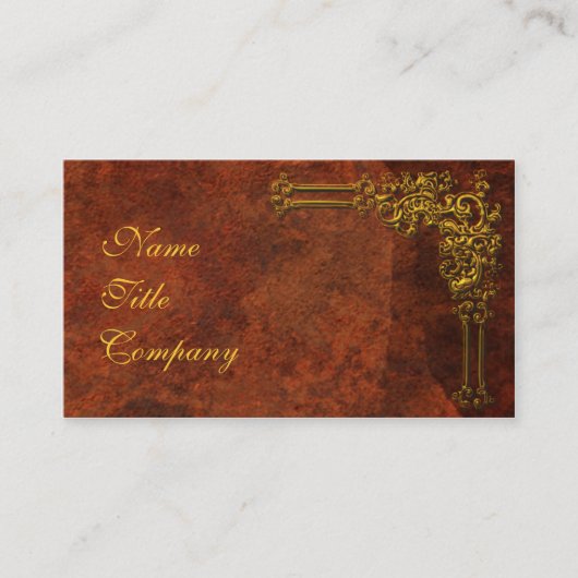 Rot-GoldOrnamental Visitenkarte (Vorderseite)
