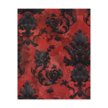 Rot-Gothic Grunge Blumenschrift