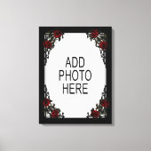 Rot-Gotische Rose Foto-Rahmen hinzufügen Leinwanddruck (Vorderseite)