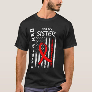 Rot Grafik zum Thema Herzkrankheit-Bewusstsein mit T-Shirt
