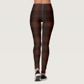 Rot, Graphit, Van Cleef, Black Twill Tartan, Plai Leggings (Rückseite)