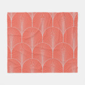 Rot-grau Deko, Vintage Tapete. Fleecedecke (Vorderseite (Horizontal))